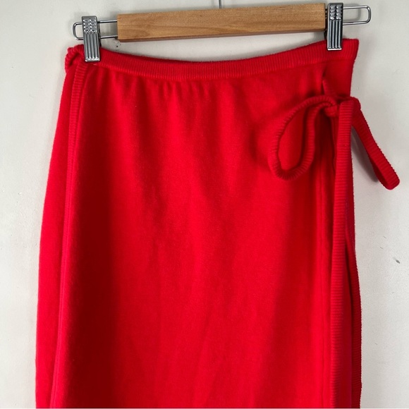 For Love And Lemons Brady Midi Skirt Red Size Small NEW NWT Wrap - Picture 13 of 14